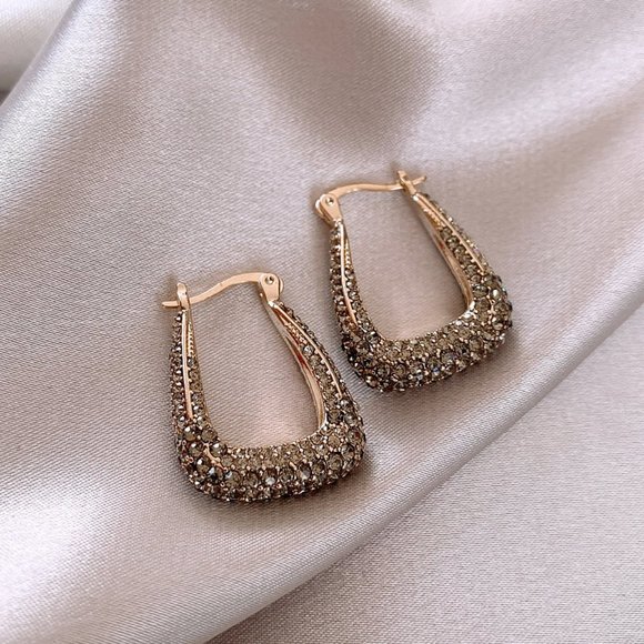 GOLICC Geometric U-shaped Full Drill Earrings - Picture 5 of 12